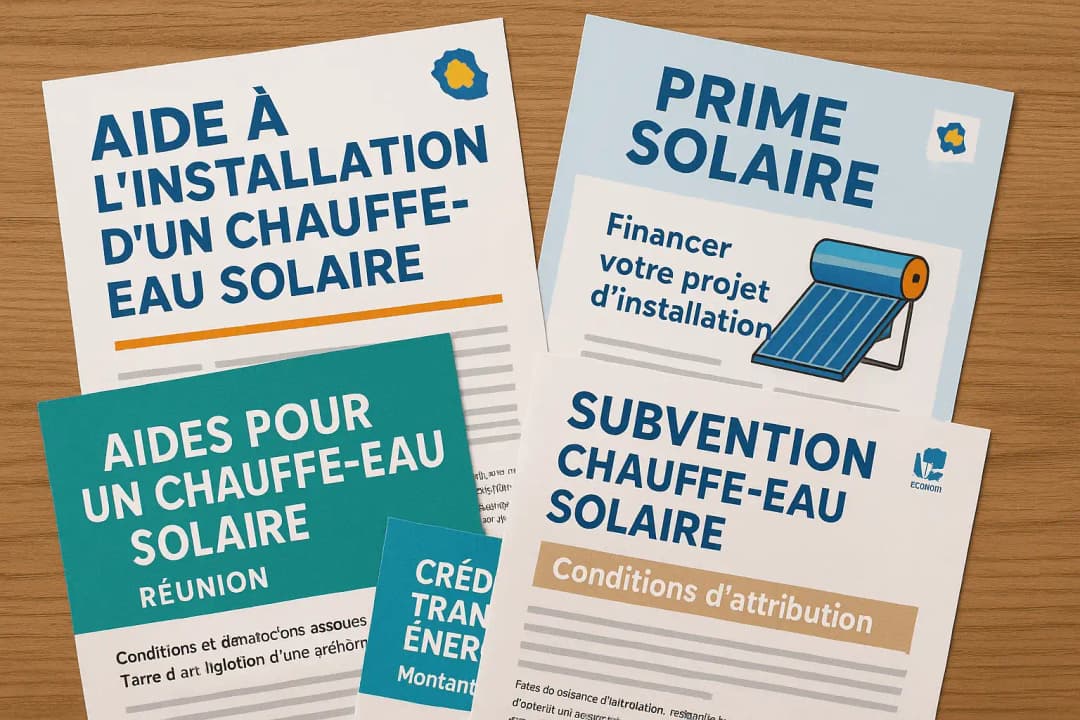 Documents administratifs illustrant des aides financières locales disponibles.